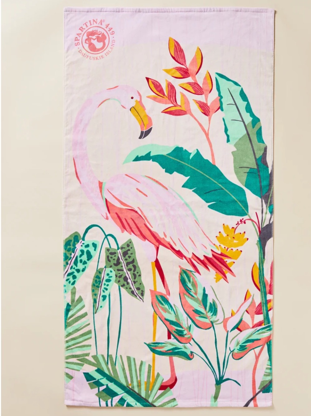 Spartina 449 Tropic Flamingo Oversized Beach Towel NWT